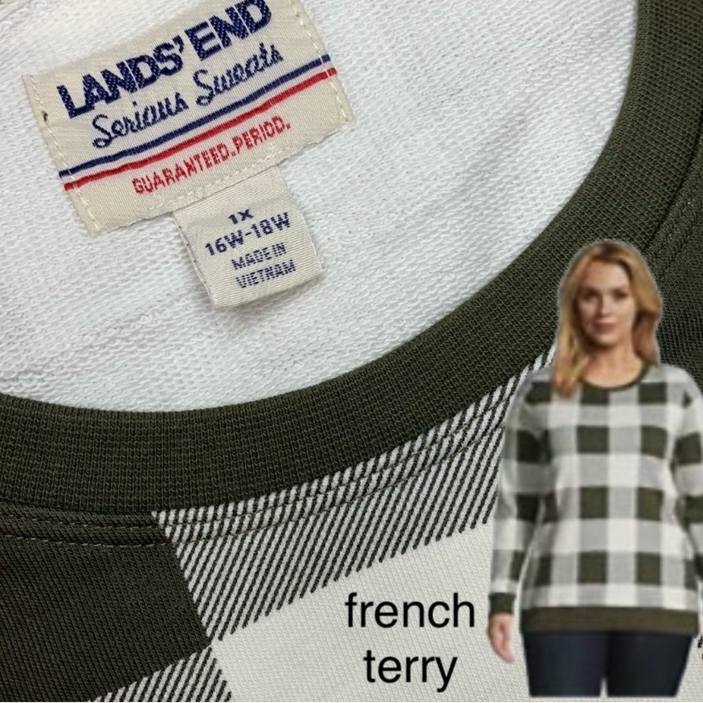 LANDSEND Wm Plus FRENCH TERRY Sweatshirt TUNIC